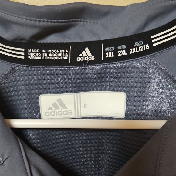 Adidas Grayish Blue Miami University Shirt with Red Logo - Picture 2 of 3